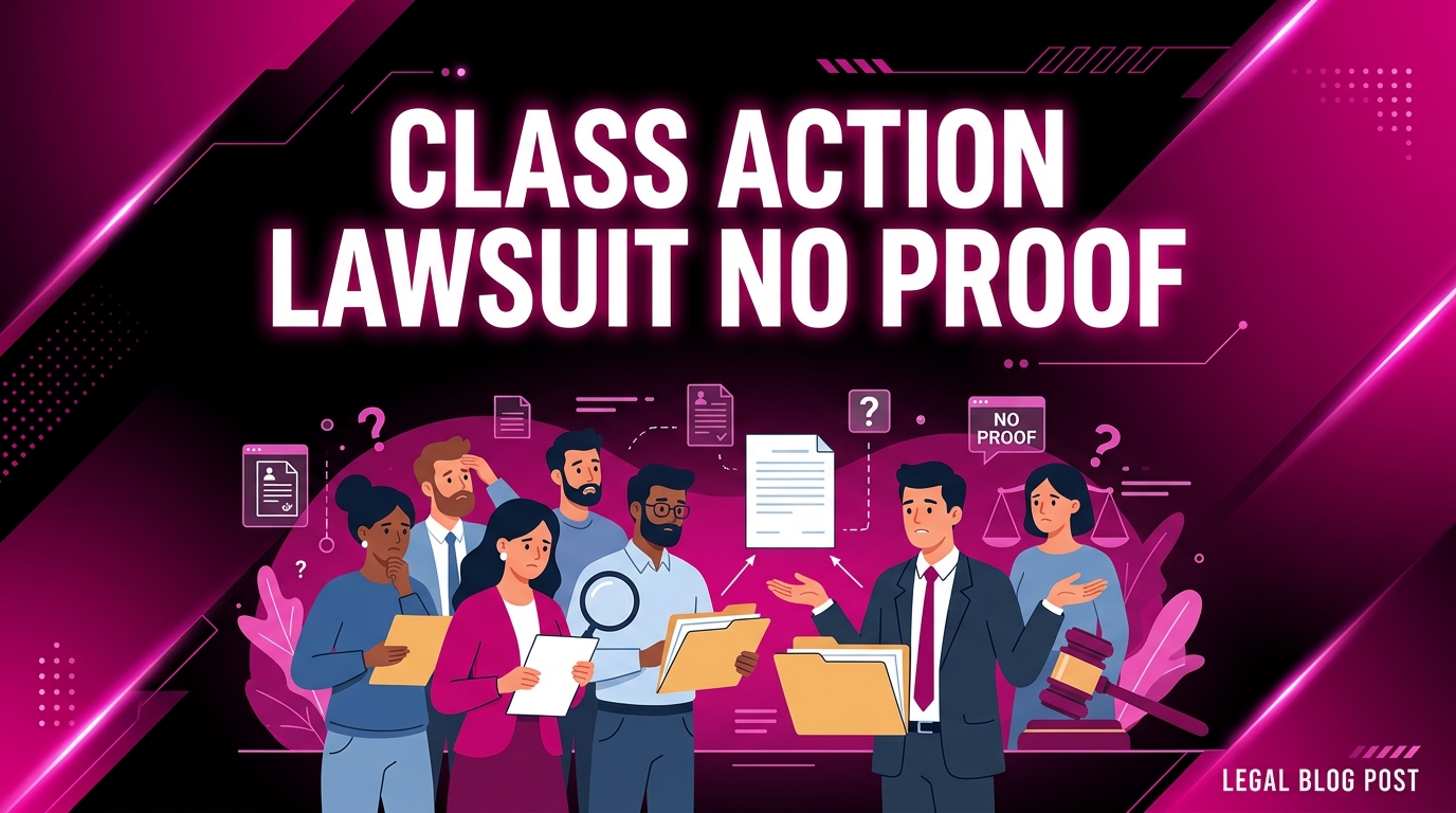 Class Action Lawsuit No Proof